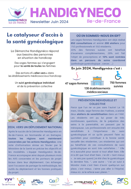 Newsletter Handigynéco Juin 2024